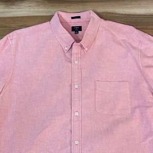 J Crew Slim Fit Oxford Button Down Shirt XL Pink Long Sleeve Casual